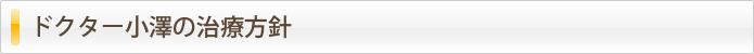 ドクター小沢の治療方針