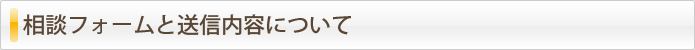 相談フォームと送信内容について