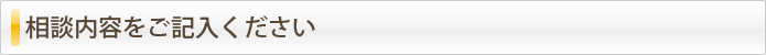 相談内容をご記入ください