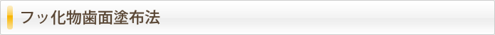 フッ化物歯面塗布法
